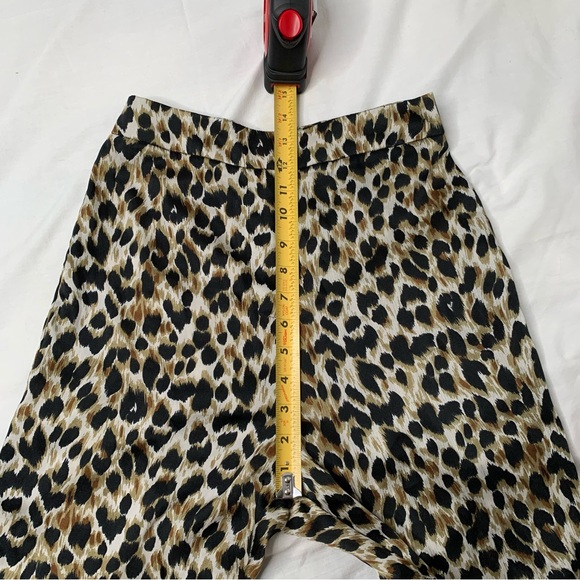 SoSo High-Rise Flare Cheetah/Leopard Silky Dress Pants Size 2 - Picture 5 of 6